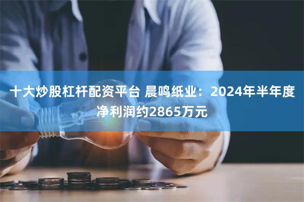 十大炒股杠杆配资平台 晨鸣纸业：2024年半年度净利润约2865万元