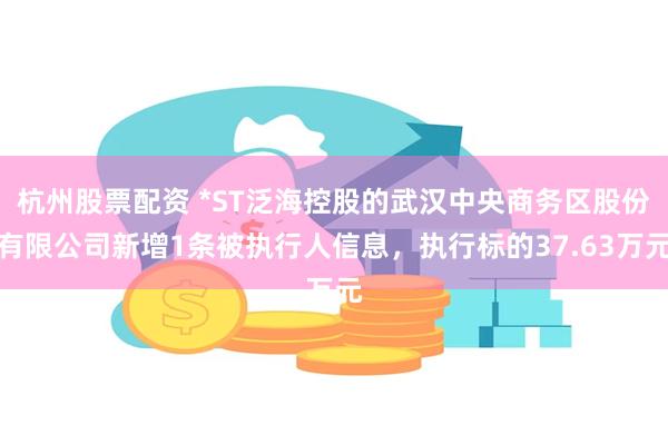 杭州股票配资 *ST泛海控股的武汉中央商务区股份有限公司新增1条被执行人信息，执行标的37.63万元