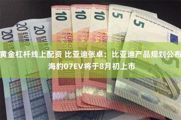 黄金杠杆线上配资 比亚迪张卓：比亚迪产品规划公布 海豹07EV将于8月初上市