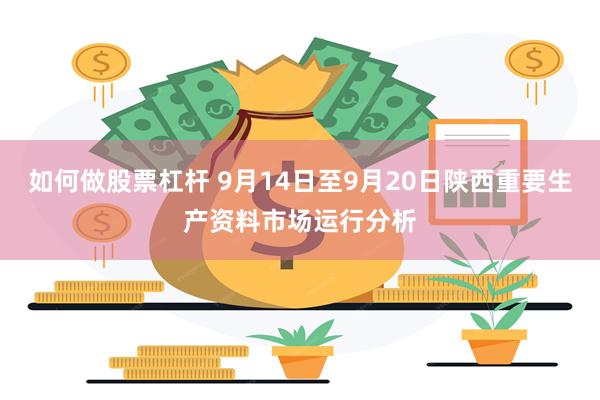 如何做股票杠杆 9月14日至9月20日陕西重要生产资料市场运行分析