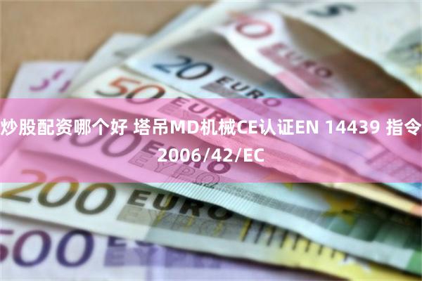 炒股配资哪个好 塔吊MD机械CE认证EN 14439 指令2006/42/EC